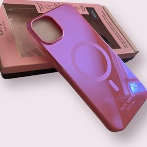Kate Spade Gala Pink Grapefruit Soda Iridescent Iphone 14 Pro Max Hard